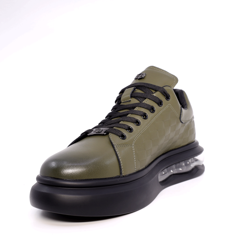 Men's Enzo Bertini green leather sneakers 3866BP411V