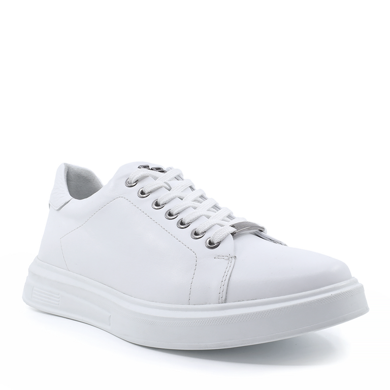 Sneakersbărbați Enzo Bertini albi din piele 3205BP15177A
