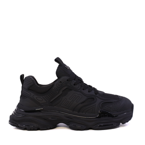 Sneaker bărbați Enzo Bertini negri din piele și textil 3661BP595NN