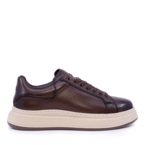 Sneakers ușori bărbați  Enzo Bertini maro din piele 3662BP121M