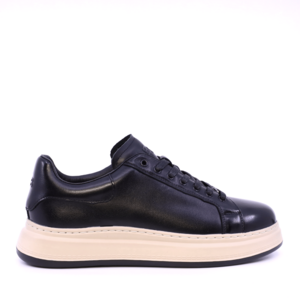 Sneakers ușori bărbați  Enzo Bertini negri din piele 3662BP121N
