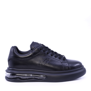 Sneakers ușori bărbați Enzo Bertini negri din piele 3662BP413N