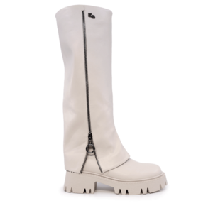 Cizme biker femei Enzo Bertini  bej din piele   1120DC1713BE