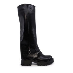 Cizme biker femei Enzo Bertini negre din piele   1120DC1713N