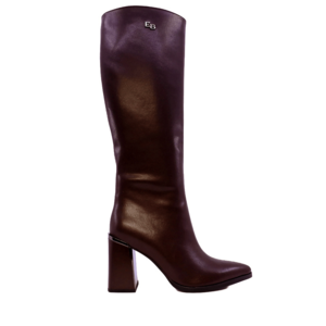 Cizme cu toc evazat femei Enzo Bertini Premium Collection maro din piele 1122DC7612M