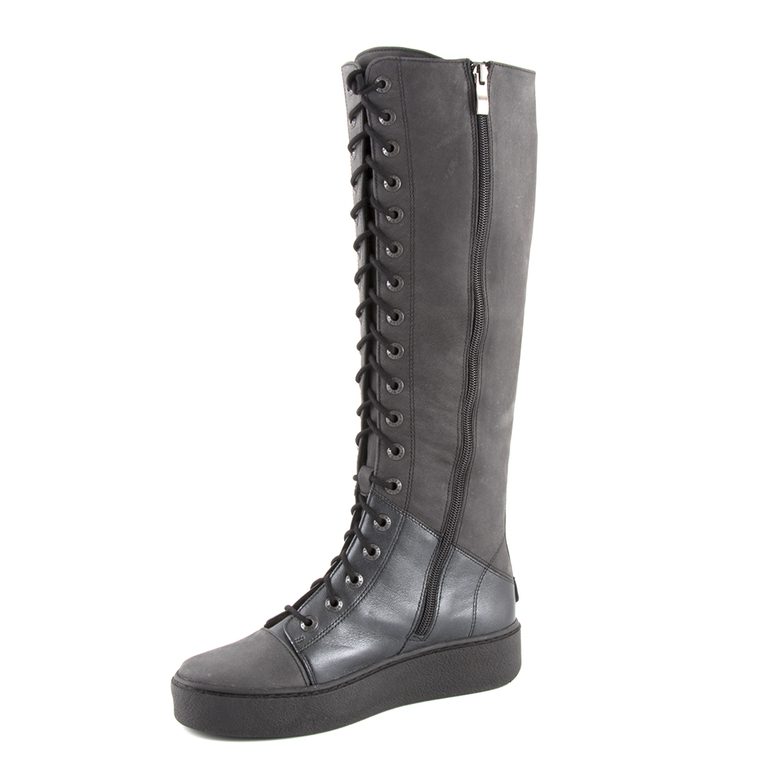 Women's boots Enzo Bertini gray leather 1898dc1299gr