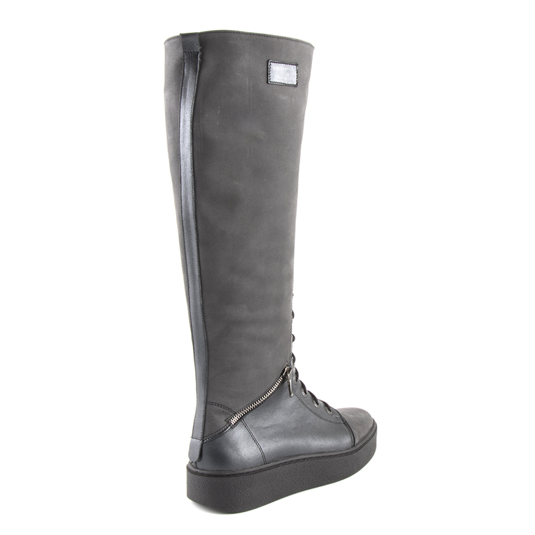 Women's boots Enzo Bertini gray leather 1898dc1299gr
