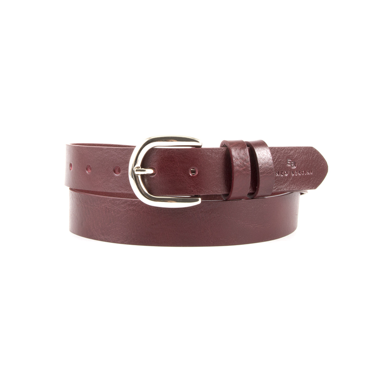 Women's belt Enzo Bertini claret leather 28dcu3018843dgbo