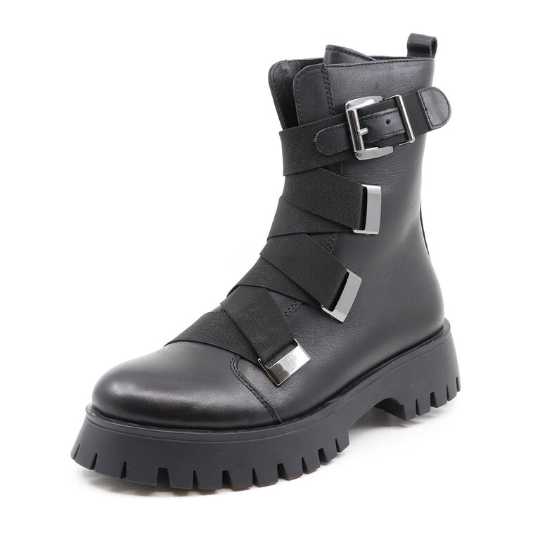 Enzo Bertini women boots in black leather  2592DG5370N