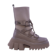 Ghete combat femei Enzo Bertini negre din piele și stretch 1122DG2509N