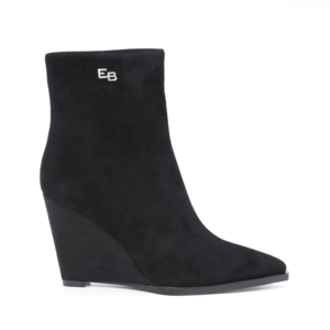 Ghete cu talpa wedge femei Enzo Bertini negre din piele  întoarsă 1122DGCARLAVN