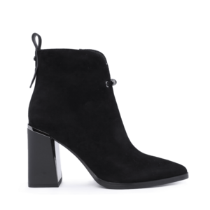 Ghete cu toc  femei Enzo Bertini Premium Collection negre din piele întoarsă 1122DG1151N