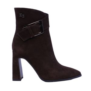 Ghete cu toc înalt femei Enzo Bertini Premium Collection maro din piele întoarsă 1122DGAMBRAVM