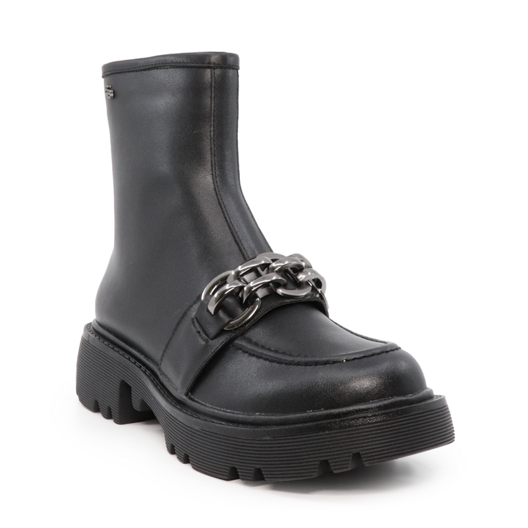 Enzo Bertini women ankle boots in black leather 1124DG2985N