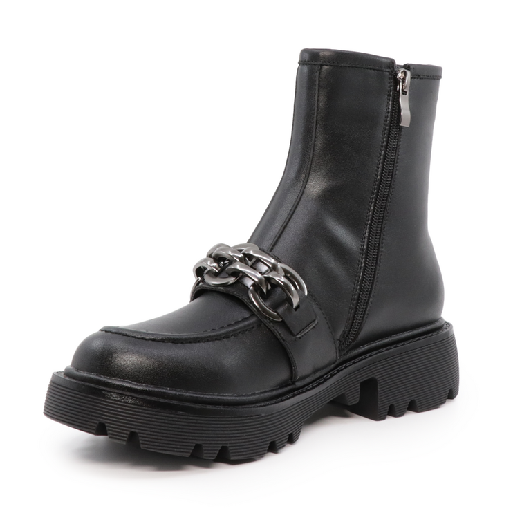 Enzo Bertini women ankle boots in black leather 1124DG2985N
