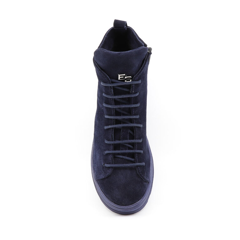 Enzo Bertini women boots in navy suede leather 2592DG1276VBL