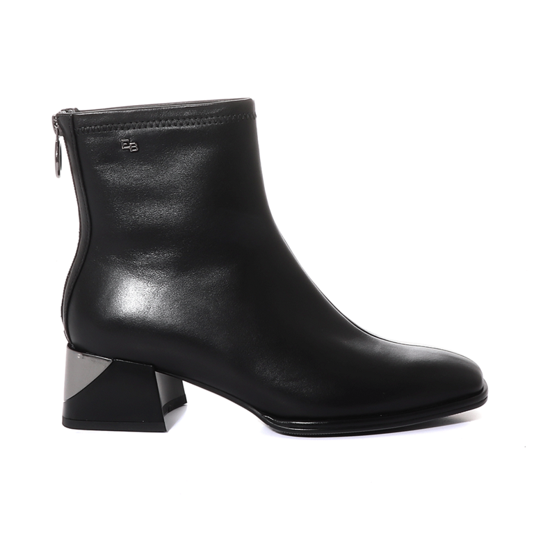 Enzo Bertini women ankle boots in black nappa leather 1122DG2211N