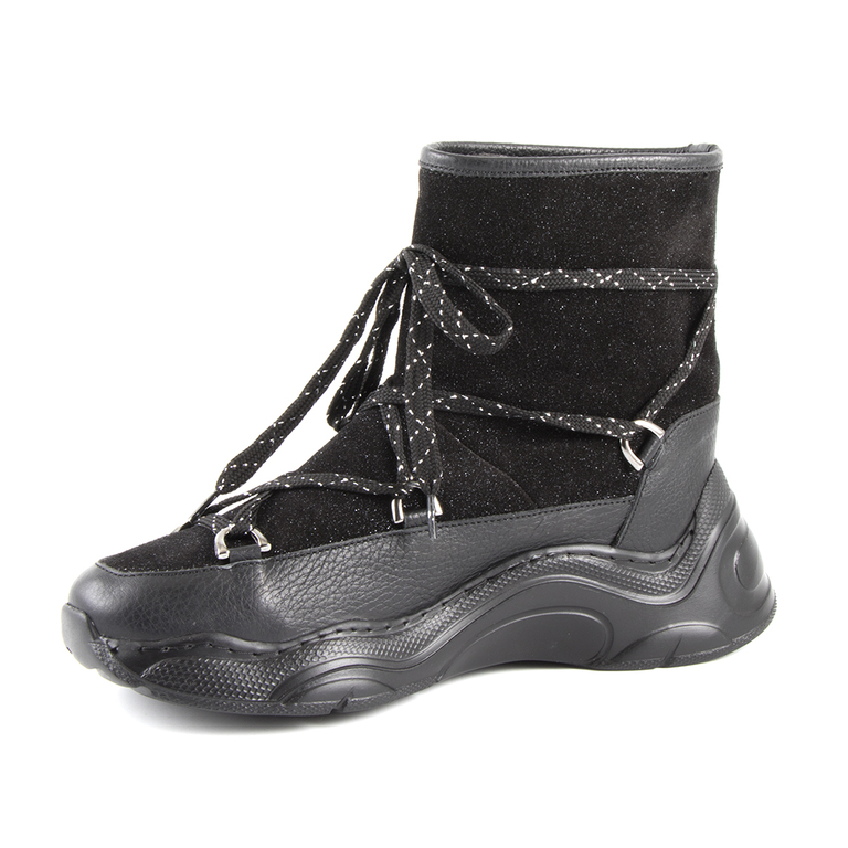 Women's boots Enzo Bertini black leather 1818dg4370vn
