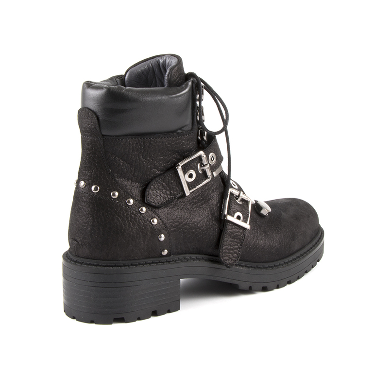 Women's boots Enzo Bertini black leather 2438dg324n