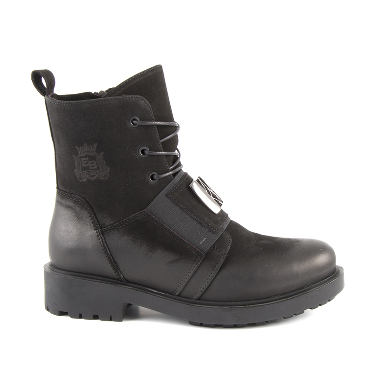 Women's boots Enzo Bertini black leather 2698dg7864n