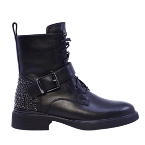 Ghete femei Enzo Bertini negre din piele cu elemente deco 1112DG5502N