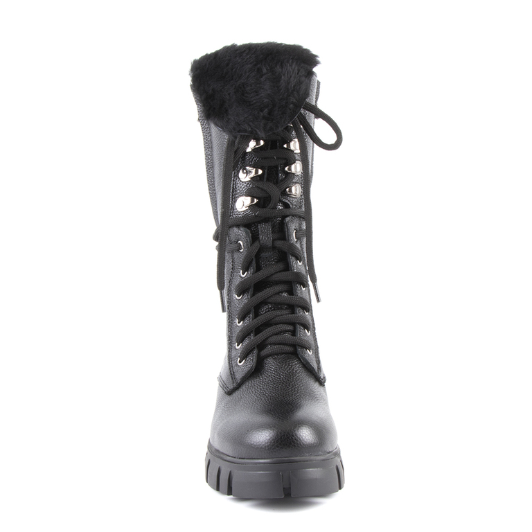 Women's boots Enzo Bertini black suede leather 1738dg2114n
