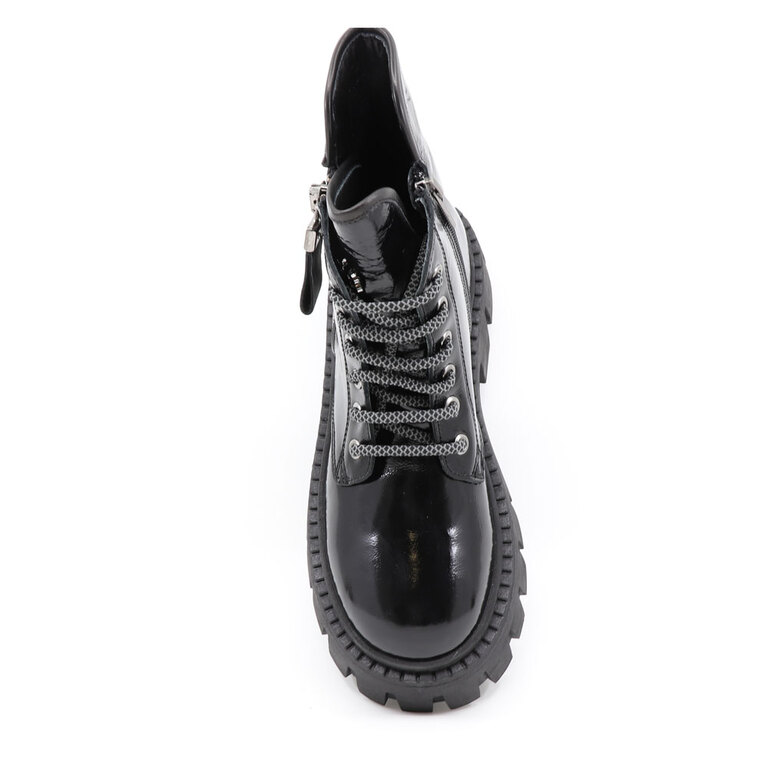 Enzo Bertini women boots in black leather 2592DG5423N