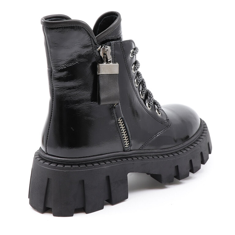 Enzo Bertini women boots in black leather 2592DG5423N