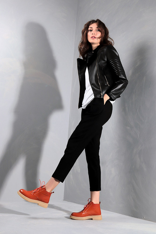 Enzo Bertini women boots in orange patent leather 2312DG5702LPO
