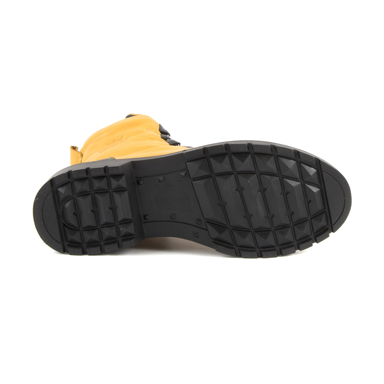 Enzo Bertini Women's Ankle Boots yellow napa leather 2580DG2560G