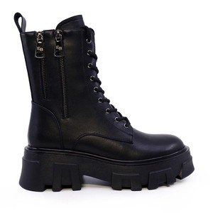 Ghete tip biker  femei Enzo Bertini negre din piele 1122dg1572n