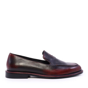 Pantofi tip loafer femei Enzo Bertini bordo din piele  2271DP2510BO