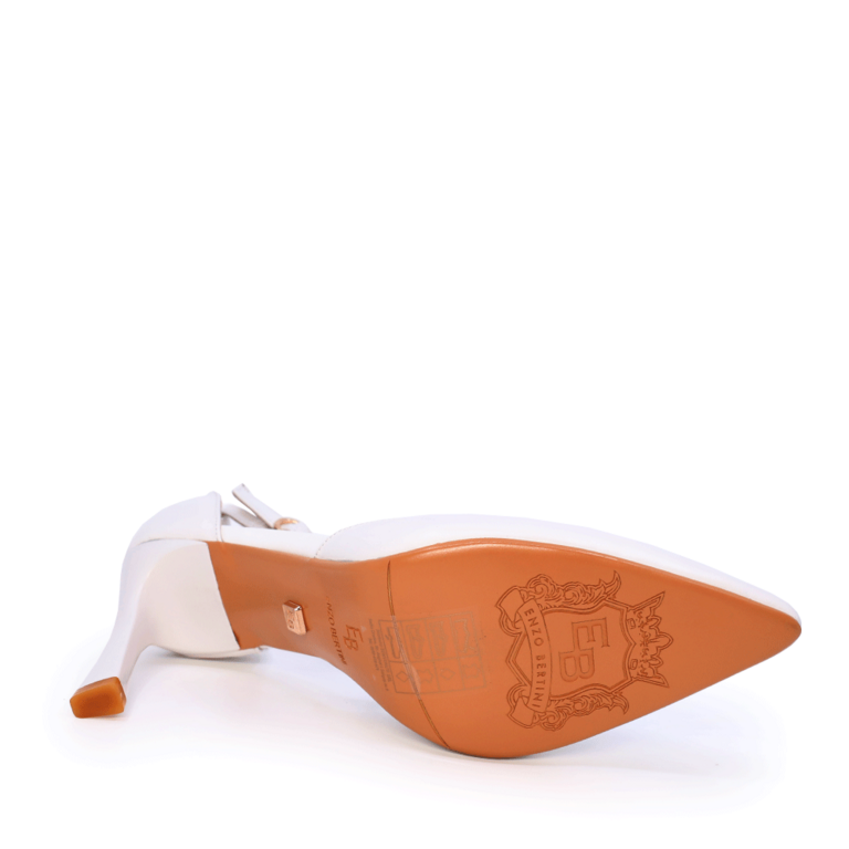Enzo Bertini women high heel pumps in white leather 1125DD6262A