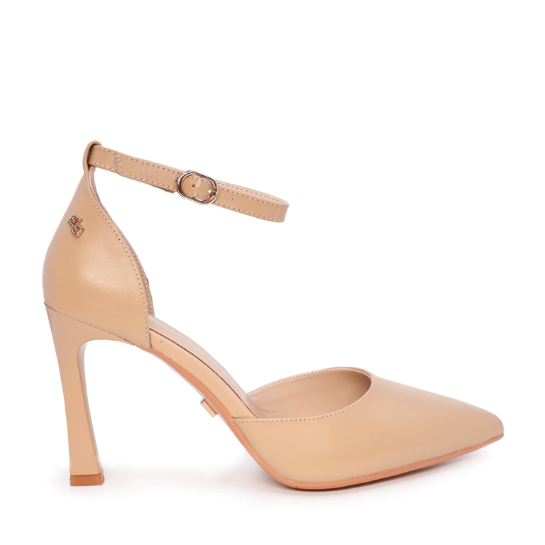 Enzo Bertini women high heel pumps in beige leather 1125DD6262BE