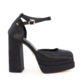 Enzo Bertini women high heel pumps with high wedge in beige satin 1125DD3986BE