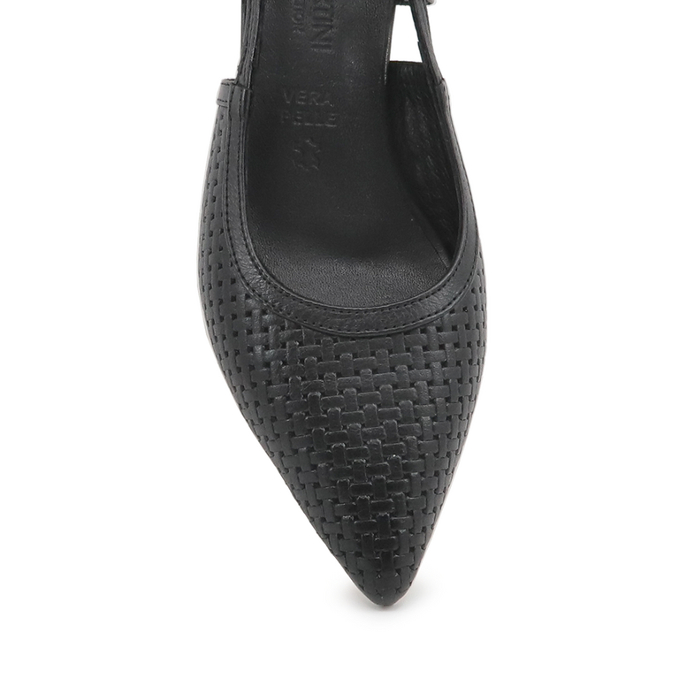 Pantofi decupați femei Enzo Bertini negri din piele 3433DD5976N
