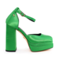 Enzo Bertini women high heel pumps with high wedge in black satin 1125DD3986N 1127dd3986n