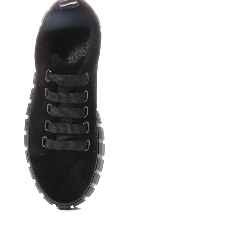 Pantofi femei Enzo Bertini negri din  piele întoarsă 2582DP6681VN