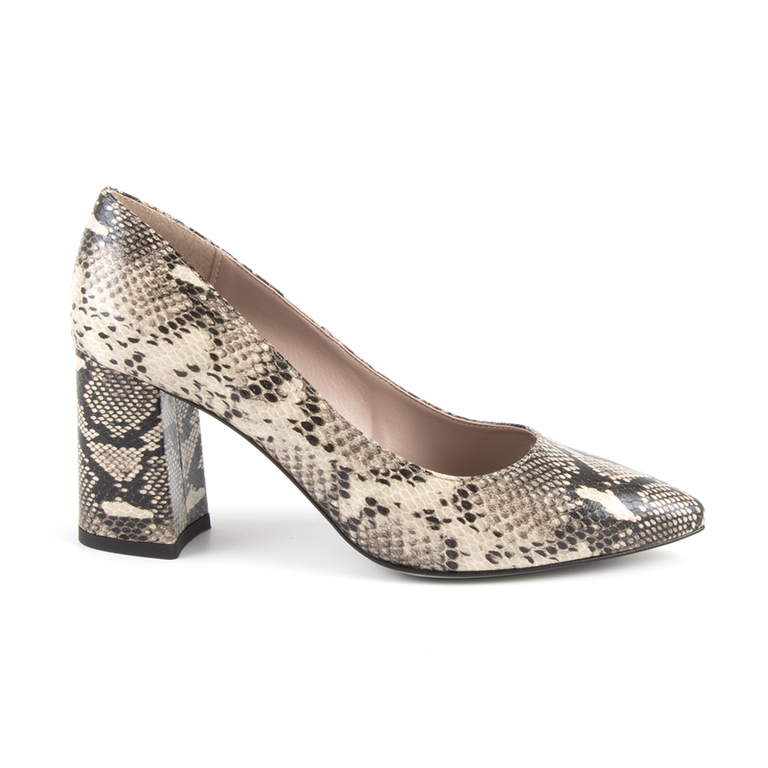 Women's shoes Enzo Bertini snake print with medium heel 1428dp3023sbe