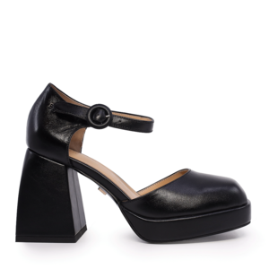 Mary Jane shoes for women Enzo Bertini black genuine leather 1127DP3061N