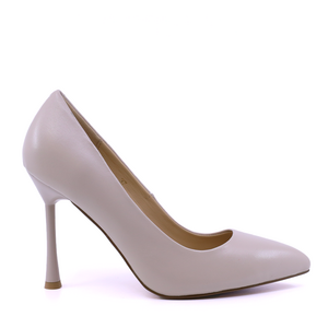 Pantofi stiletto femei Enzo Bertini bej din piele 1390DP2200BE