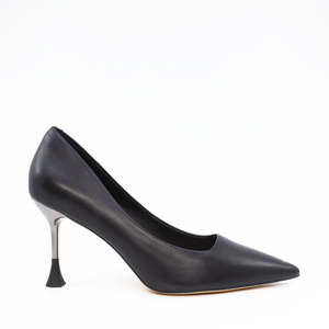 Enzo Bertini women stiletto pumps in black genuine leather 3865DP101N