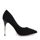 Pantofi stiletto femei Enzo Bertini negri din piele lăcuită cu toc înalt 3868DP271LN