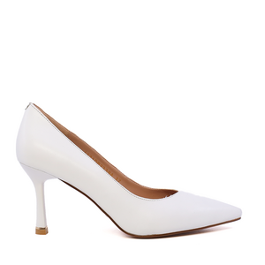 Pantofi stiletto femei Enzo Bertini Premium Collection albi din piele 1121DP2339A
