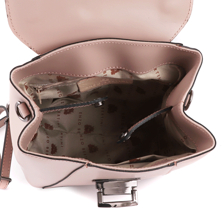 Enzo Bertini satchel bag in pink leather 1541POSP2208RO