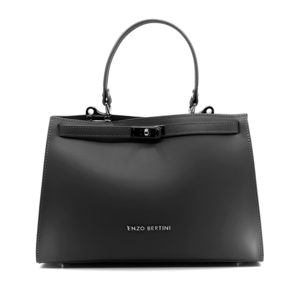 Enzo Bertini women satchel bag in black genuine leather  1544POSP2559N