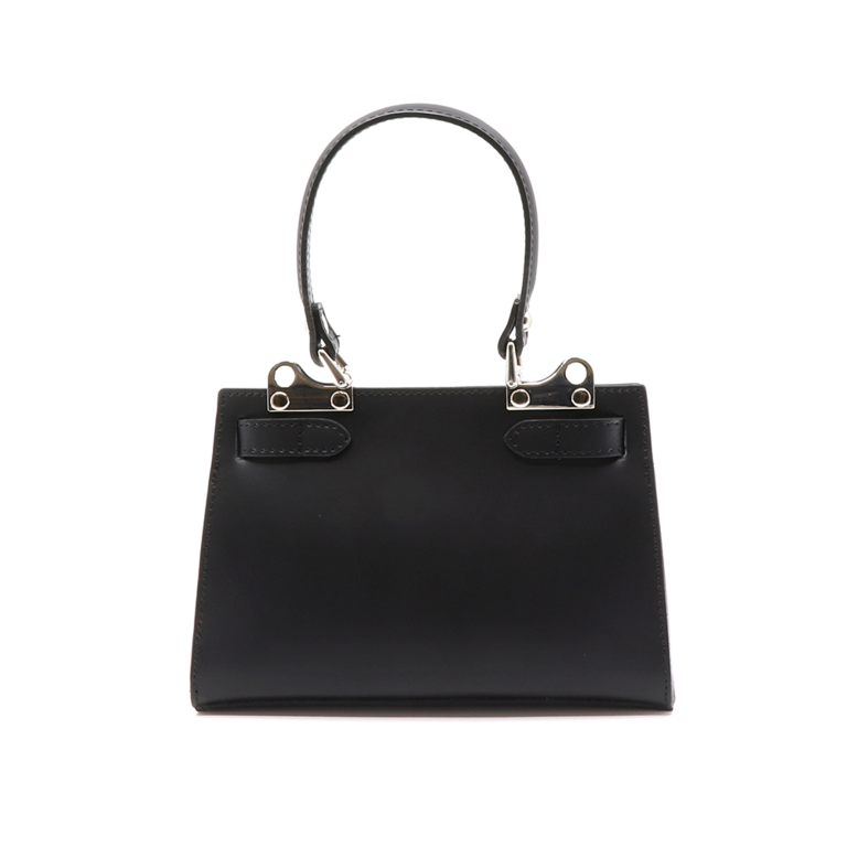 Enzo Bertini women satchel bag in black genuine leather  1544POSP2560N