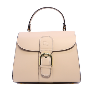 Poșetă satchel femei Enzo Bertini bej din piele    154POSP3378BE