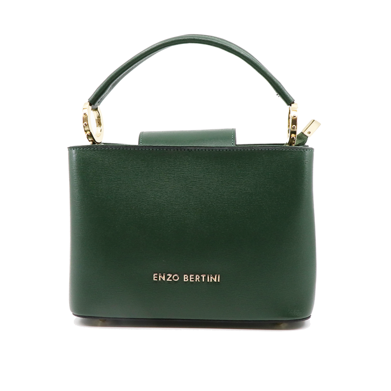Enzo Bertini green leather women's satchel purse 1545posp1802v