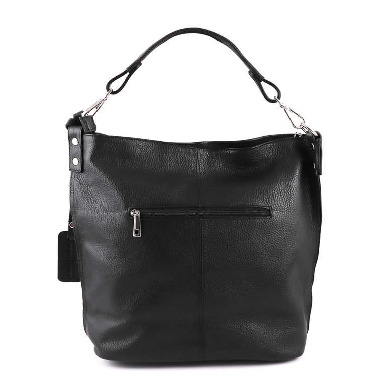 Enzo Bertini tote bag in black leather 1541POSP1905N